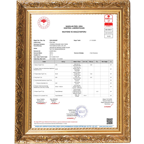 850 gr Yegens Doğal Süzme Çiçek Balı | TA17.5+ | 900 Prolin | Erzincan - Kemah | Hakiki Bal