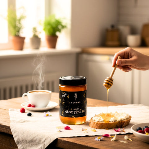 850 gr Yegens Doğal Süzme Çiçek Balı | TA17.5+ | 900 Prolin | Erzincan - Kemah | Hakiki Bal